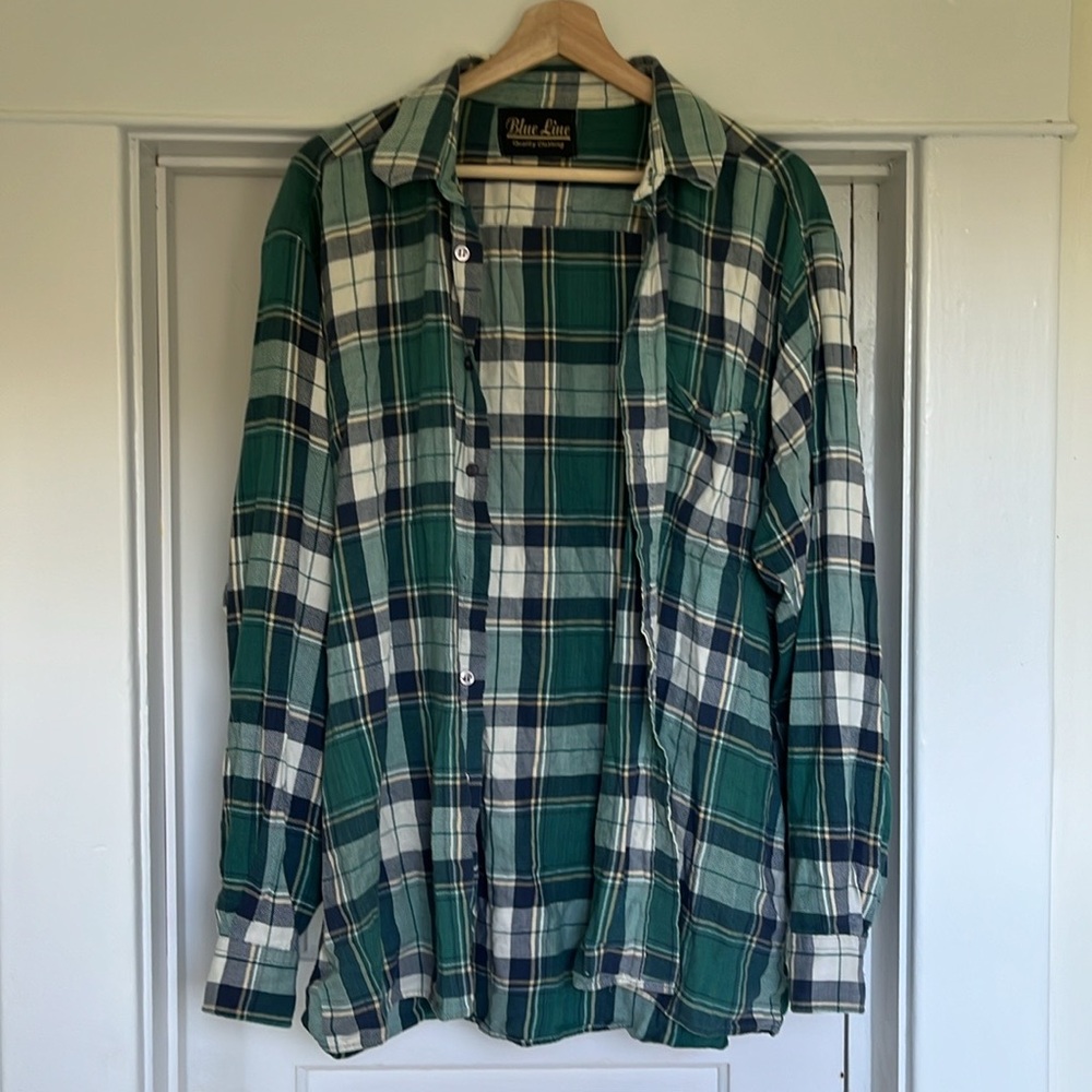 Blue Line Quality Clothing Plaid Shirt - 1X